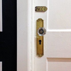Vintage Doorknob Escutcheon with Keyhole